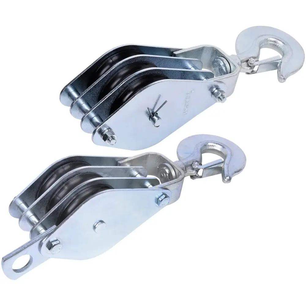 Moitão Cadernal 1200Kg 3 Roldanas 80x16mm Par Worker - 2