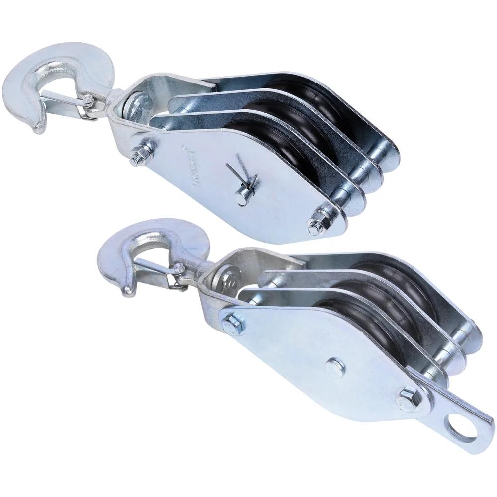 Moitão Cadernal 1200Kg 3 Roldanas 80x16mm Par Worker - 3