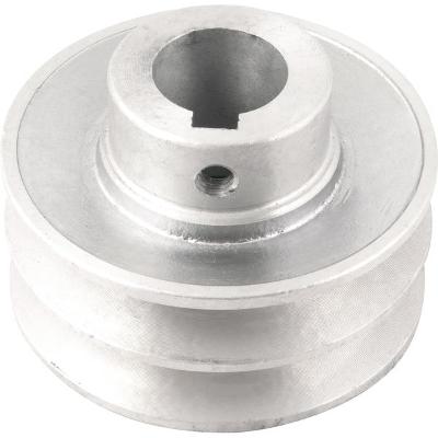 Polia Alumínio 2 Canais Perfil A 80mm com Furo 24mm - Vonder