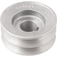 Polia Alumínio 2 Canais Perfil A 80mm com Furo 24mm Vonder - 2