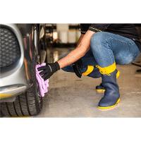 Bota PVC 39/40 Azul/Amarela Cano Médio Sem Forro Vonder - 8