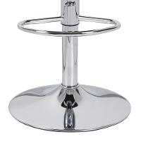 Banqueta Bar Estofada Sintético Base Aço Cromado Sem Encosto Preta Kala - 2