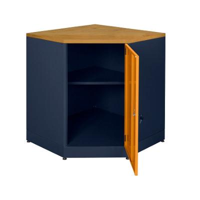 Armário Canto Ábile Cinza e Laranja Presto