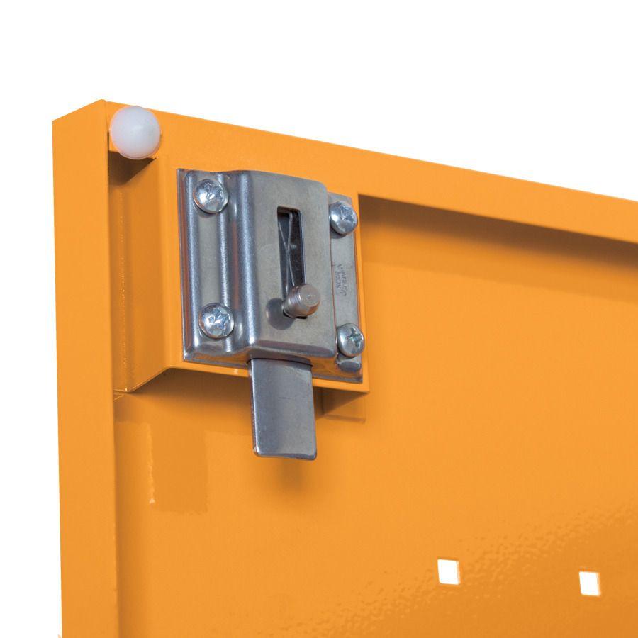 Armário Aéreo 1 Prateleira Ábile Cinza e Laranja Presto - 2