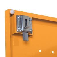 Armário Aéreo 1 Prateleira Ábile Cinza e Laranja Presto - 2