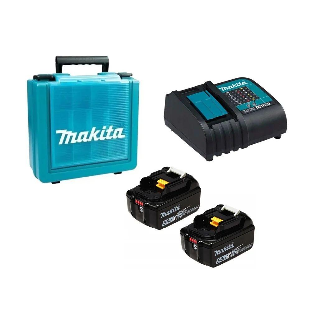 Kit 2 Baterias BL1850B com Carregador DC18WC e Maleta Makita - 1