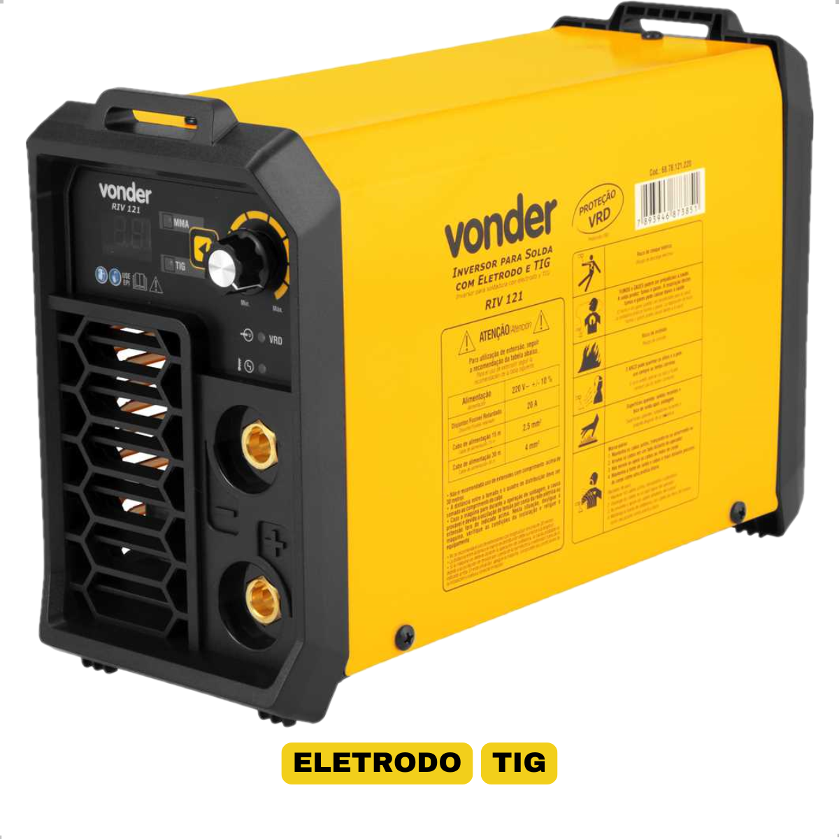 Inversor de Solda 120A Tig 220V RIV121 Vonder - 7