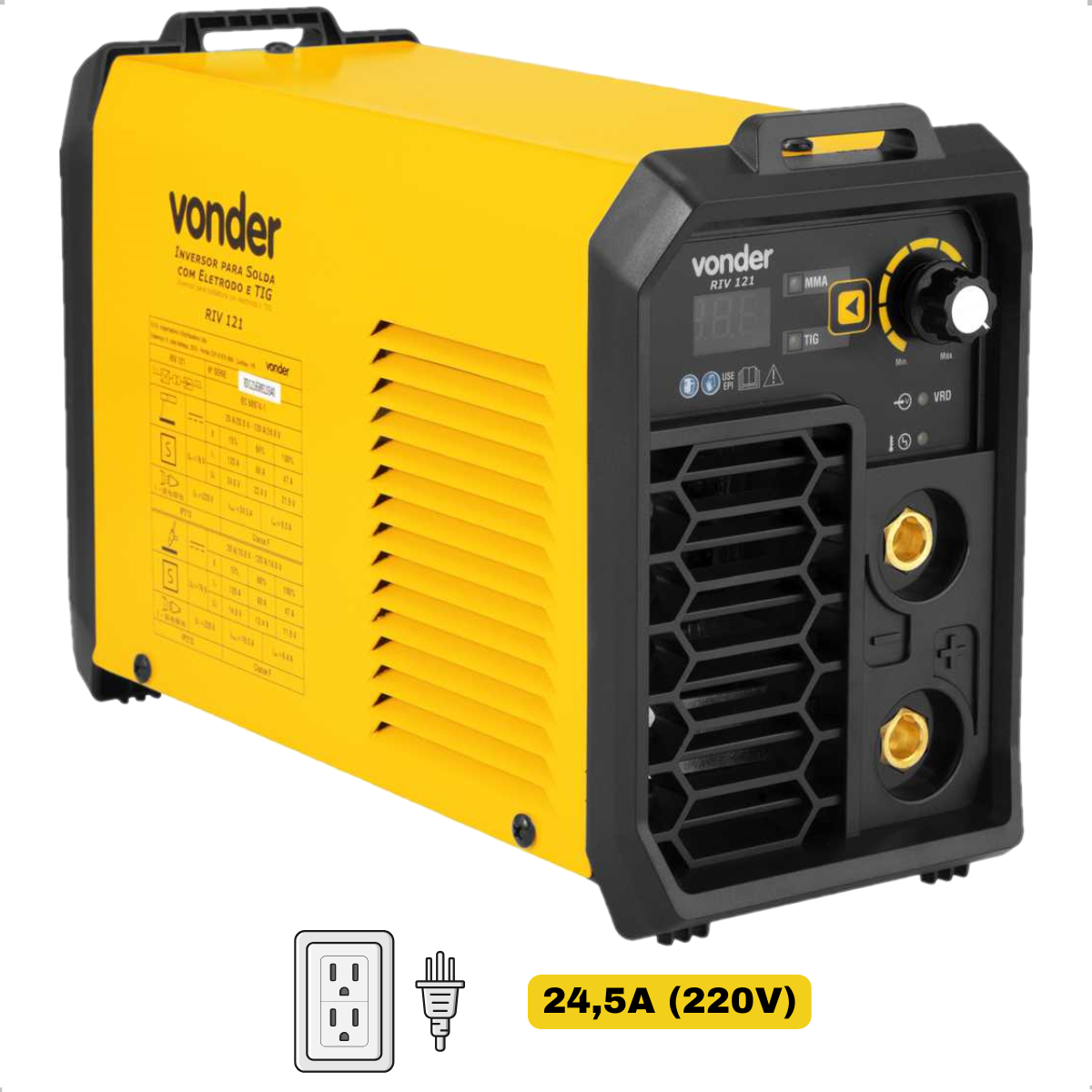 Inversor de Solda 120A Tig 220V RIV121 Vonder - 8