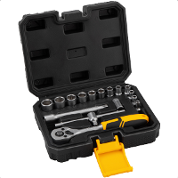 Jogo de Soquetes Sextavado Encaixe 1/4" 16 Peças Vonder - 8