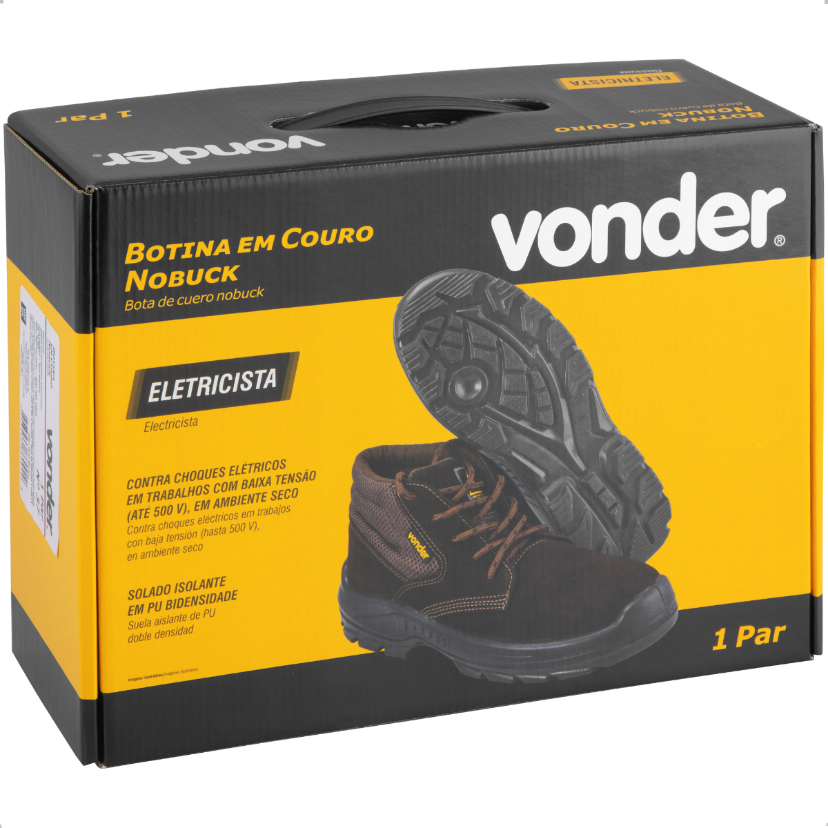 Botina Nobuck PU Bidensidade sem Biqueira 45 Vonder - 8