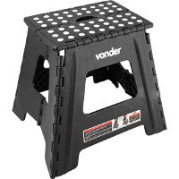 Banqueta Plástica Dobrável 360 mm Preta Vonder - 2