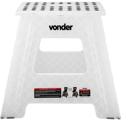 Banqueta Plástica Dobrável 360 mm Transparente Vonder