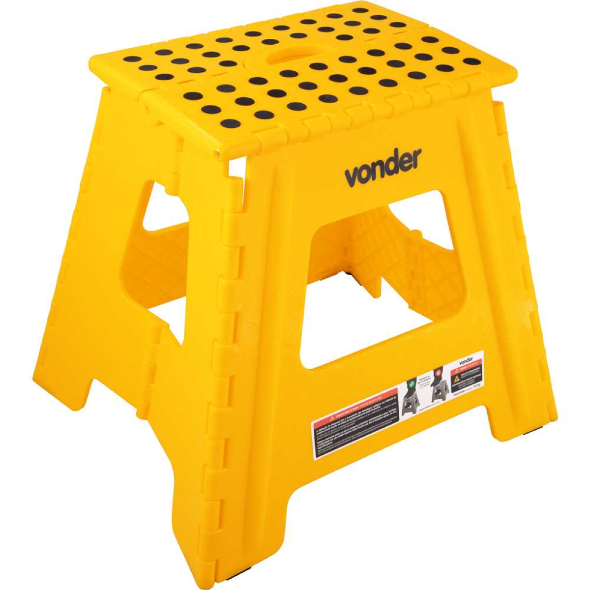 Banqueta Plástica Dobrável 360 mm Amarela Vonder - 1