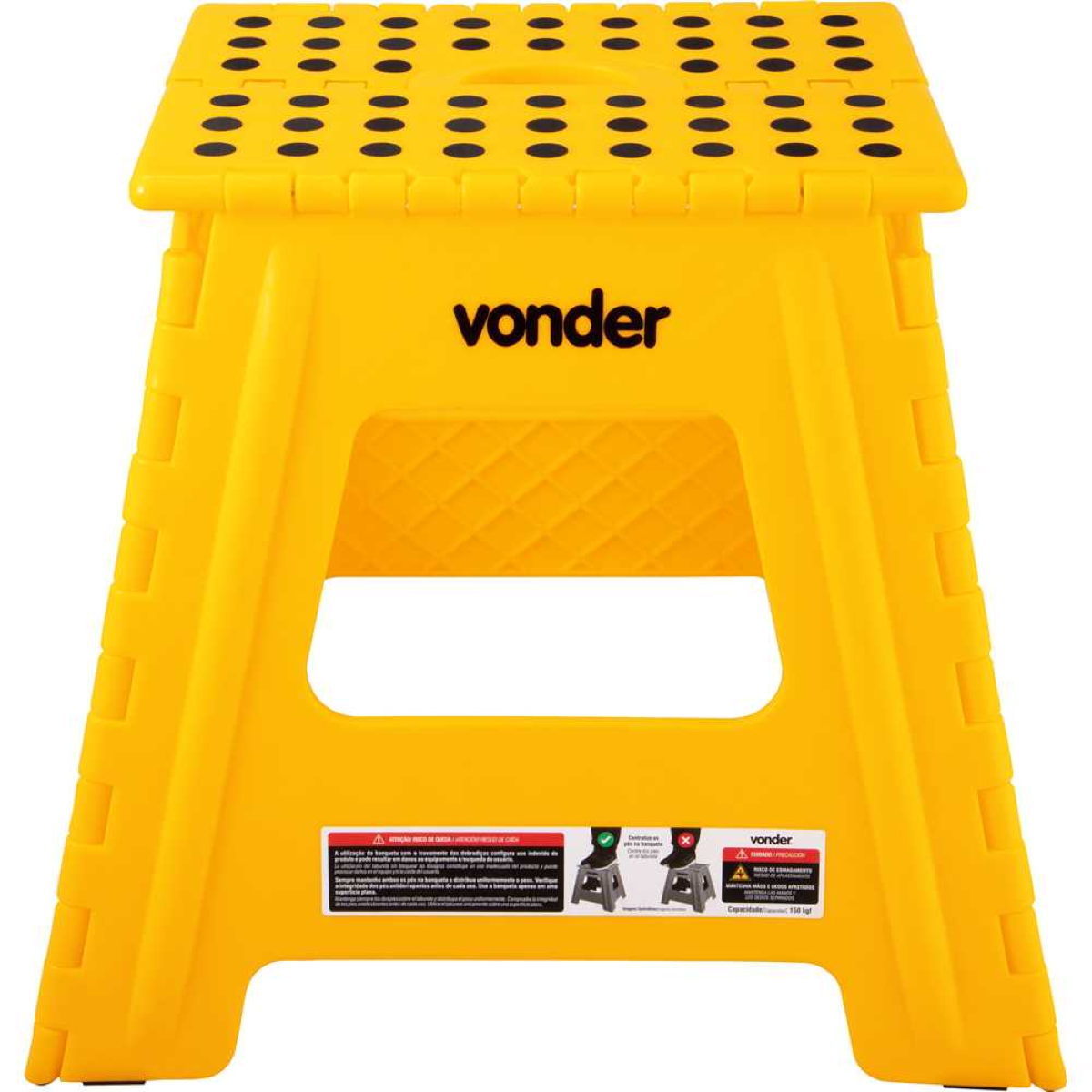 Banqueta Plástica Dobrável 360 mm Amarela Vonder - 5