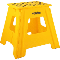 Banqueta Plástica Dobrável 360 mm Amarela Vonder
