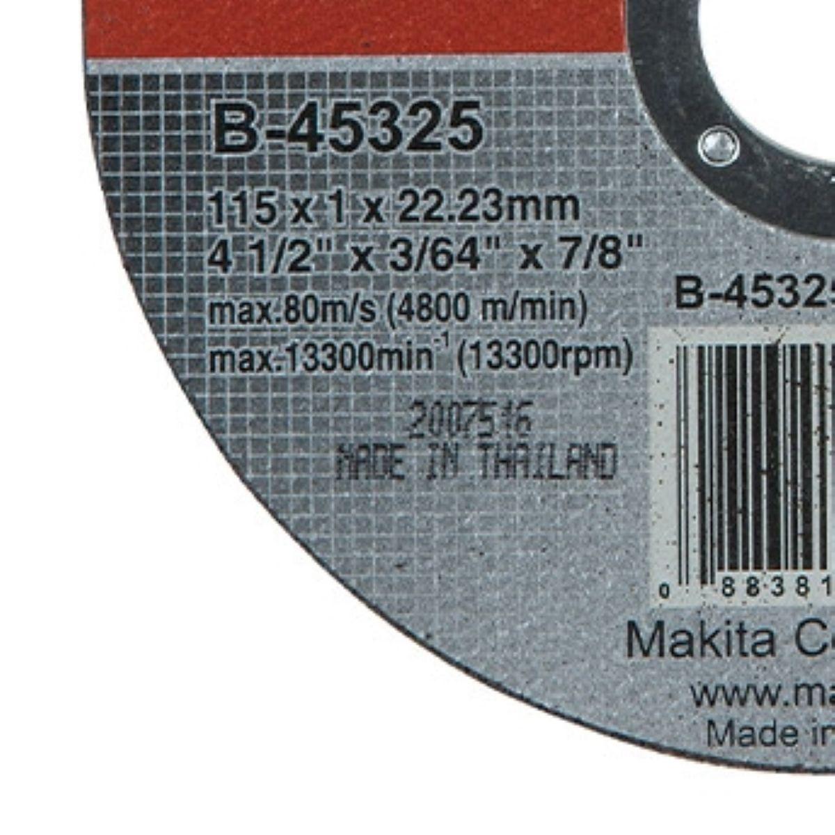 Disco Abrasivo de Corte para Alumínio B-45325-5 Makita - 5