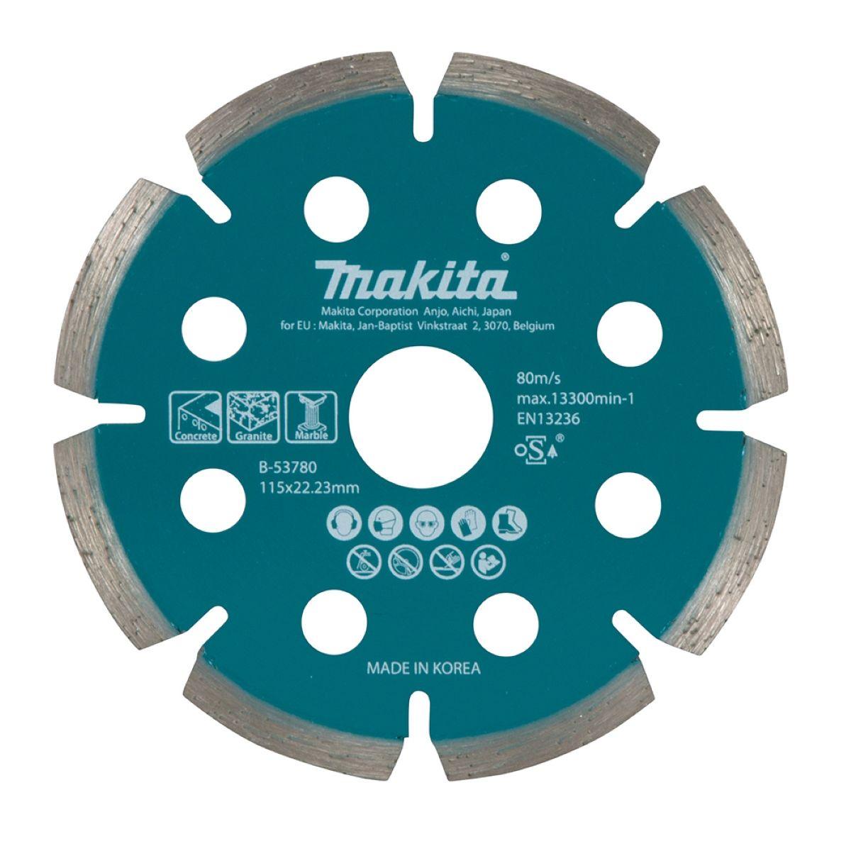 Disco de Corte Diamantado 115 x 1.6 x 22.23 mm B-53780 Makita - 2
