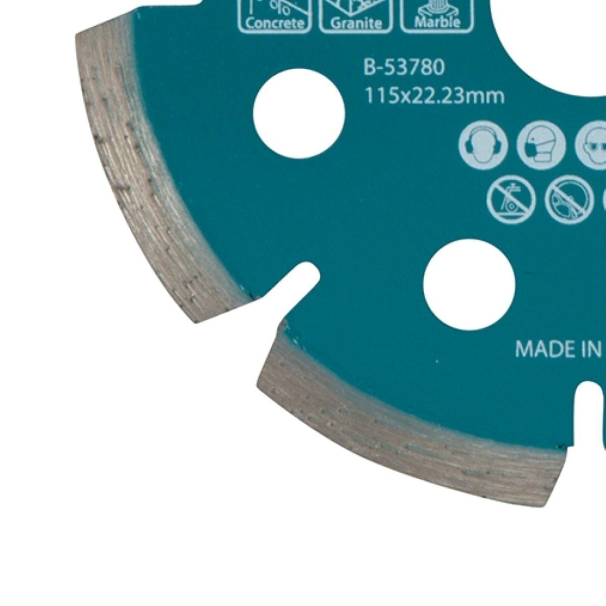 Disco de Corte Diamantado 115 x 1.6 x 22.23 mm B-53780 Makita - 3
