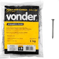 Prego com Cabeça 12 x 12" Polido 1 Kg Vonder - 1