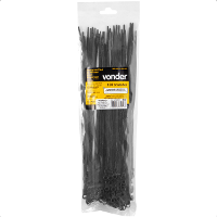 Abraçadeira Nylon Parafusos 300 x 4,8 mm Preta com 100 Peças Vonder - 2