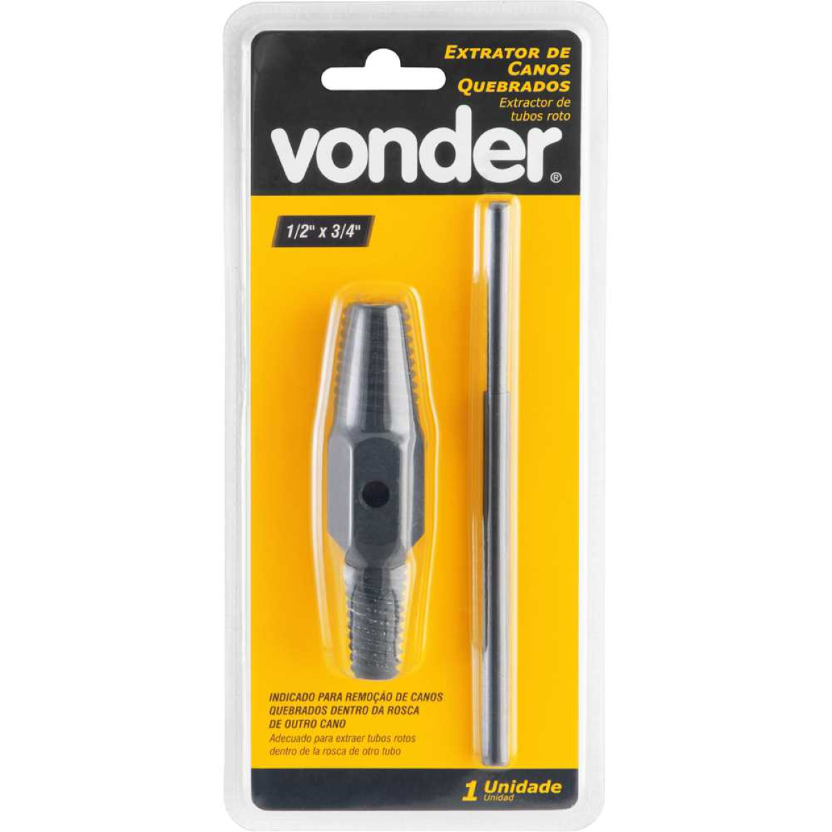 Extrator de Cano Quebrado 1/2" e 3/4" Vonder - 9