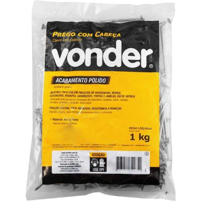 Prego com Cabeça 16 x 24 (2,1/4 x 12) Polido 1 Kg Vonder