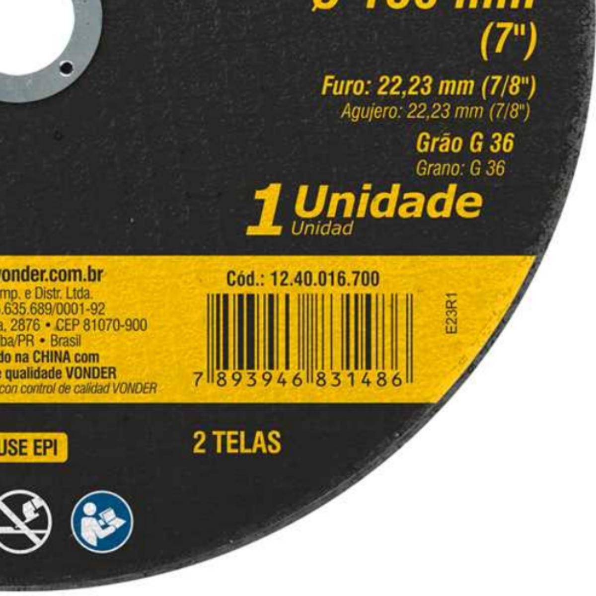 Disco Corte 180,0 x 1,6 x 22,23 DCVP Us Vonder Plus - 3