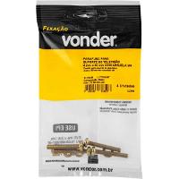 Parafuso para Suporte de TV 4 x 30 mm com Arruela M4 com 4 Peças Vonder - 2