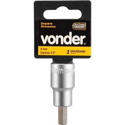 Soquete Allen Encaixe 1/2'' 8 mm CRV Vonder