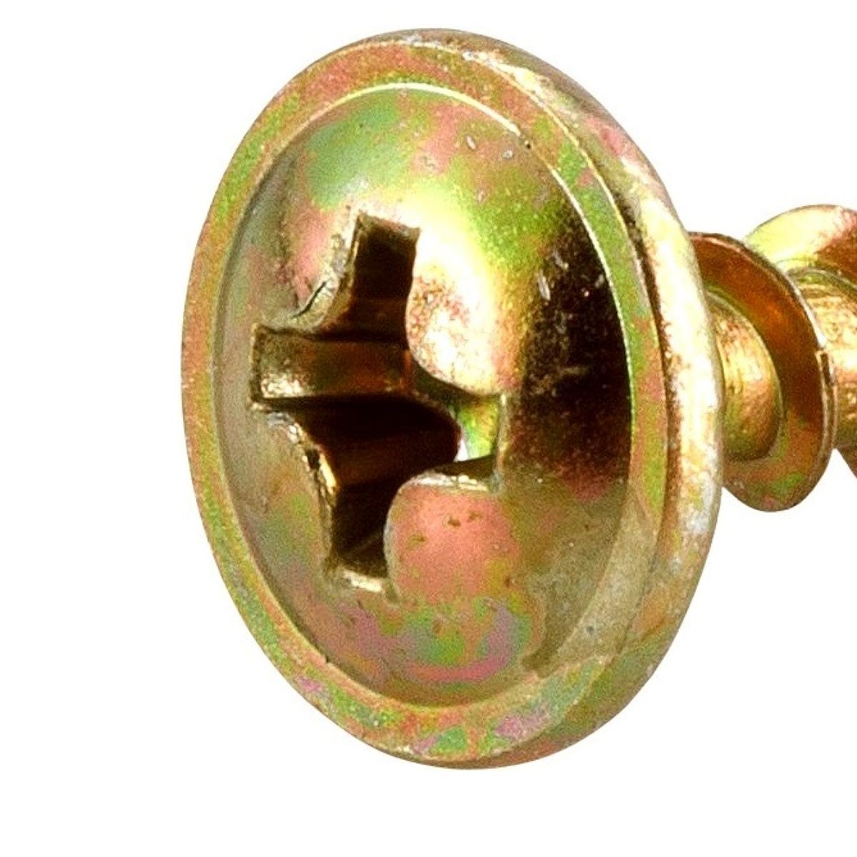 Parafuso Madeira 3,5 x 14 mm Chipboard Cabeça Flangeada Phillips 1000 Peças Vonder - 4