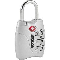 Cadeado com Segredo 3 Algarismo TSA Prata Vonder - 1
