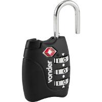 Cadeado com Segredo 3 Algarismo TSA Preto Vonder