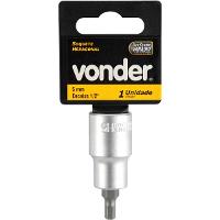 Soquete Allen Encaixe 1/2'' 5 mm CRV Vonder - 1