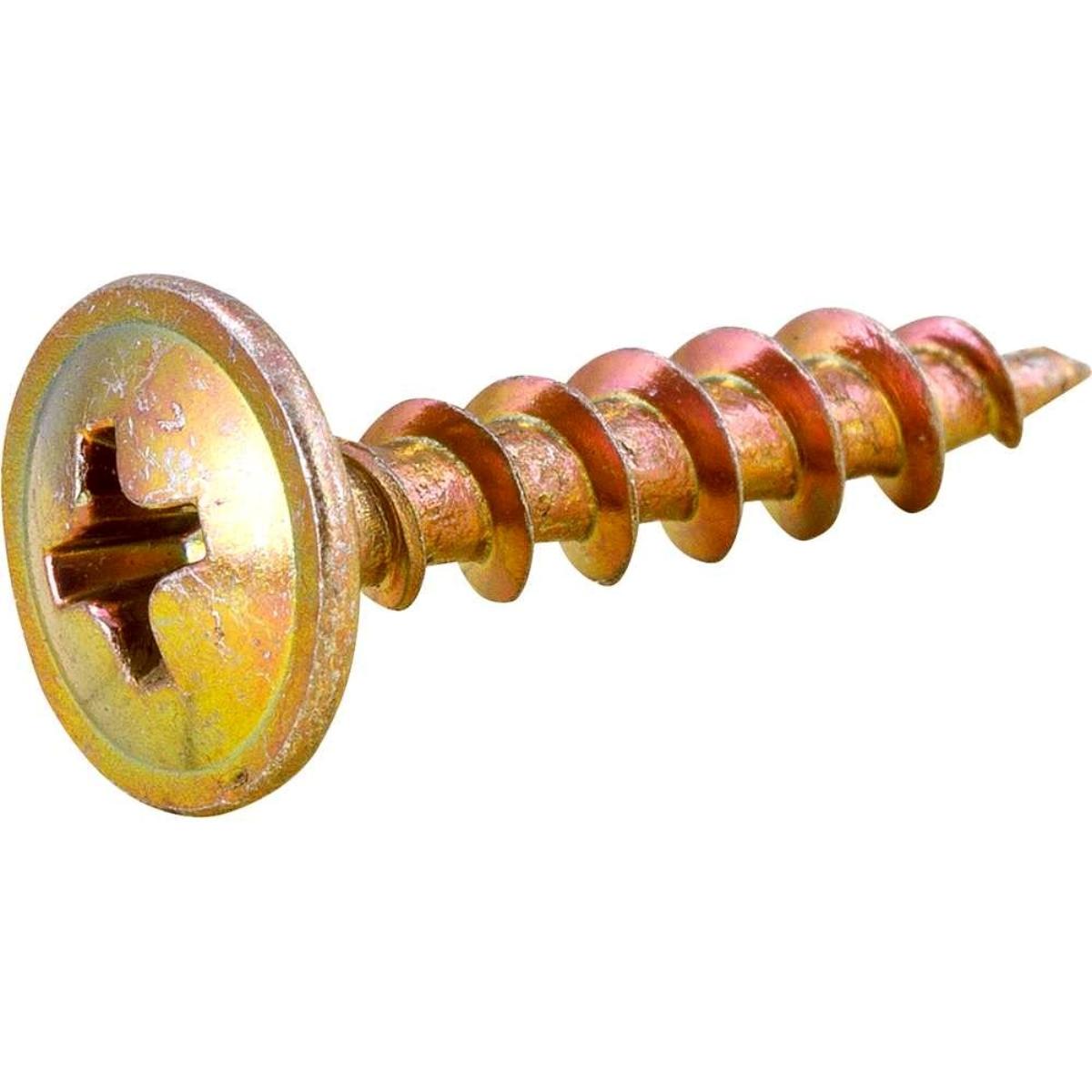 Parafuso Madeira 4,0 x 20 Chipboard Cabeça Flangeada Phillips 500 Peças Vonder - 1