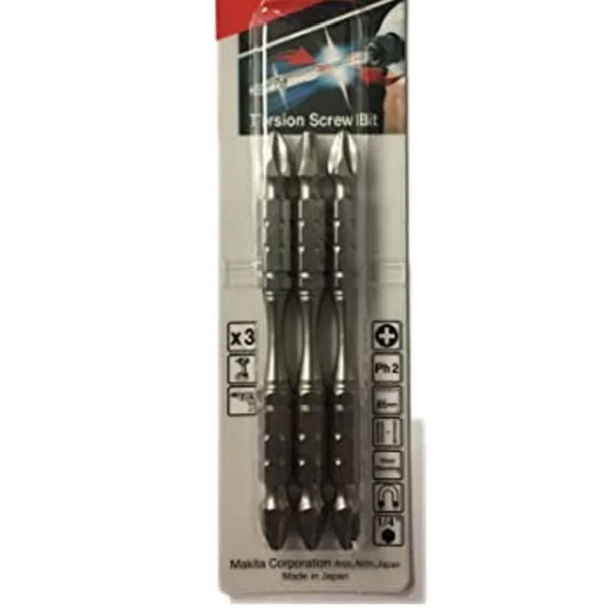 Kit Bits de Torção Duplas PH 3 Unidades B-12326 Makita - 2