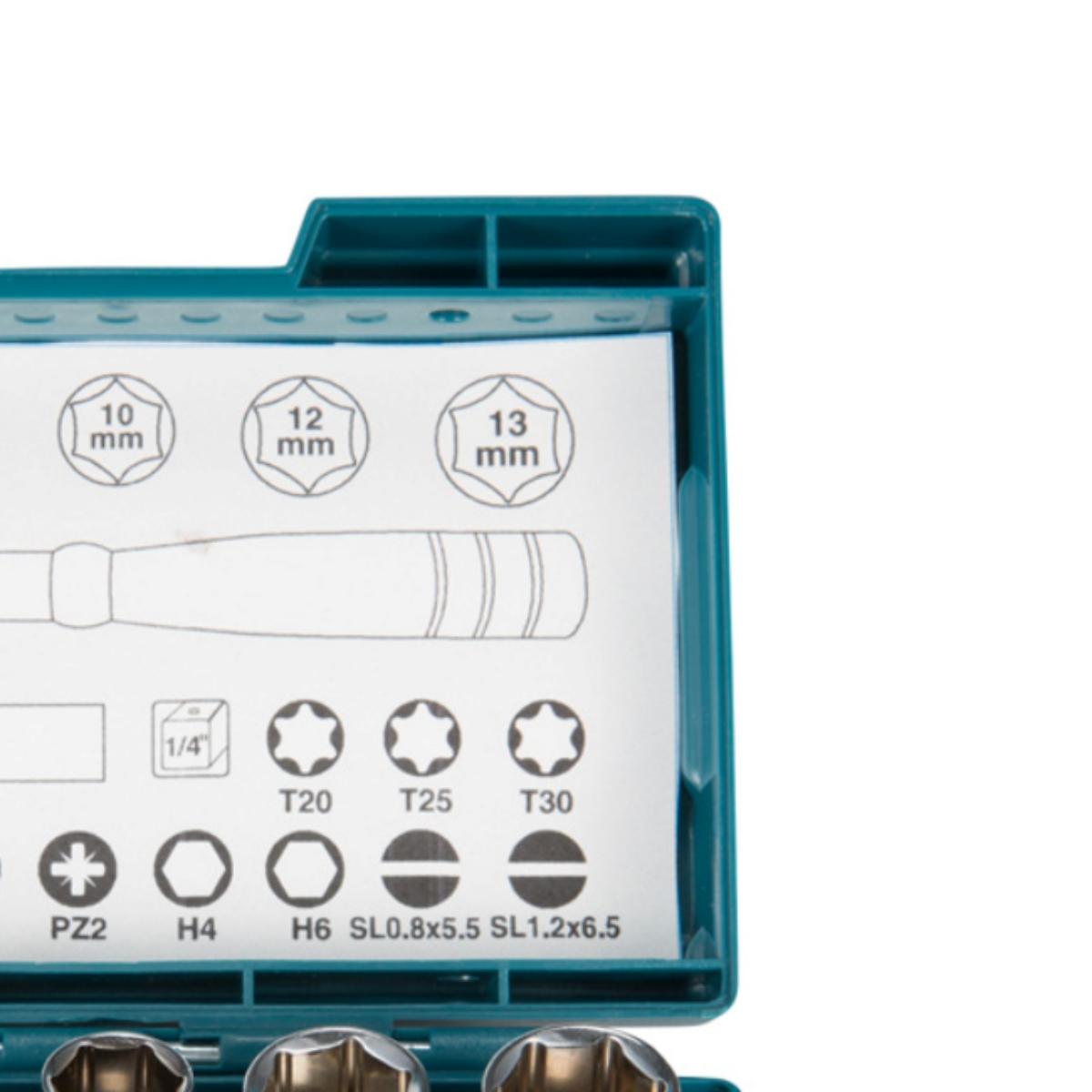 Kit de Bits e Soquetes 21 Peças com Chave Catraca B-54081 Makita - 3