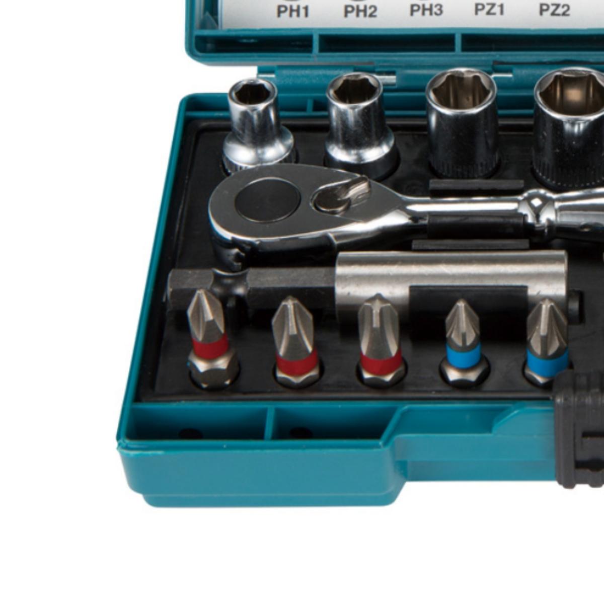 Kit de Bits e Soquetes 21 Peças com Chave Catraca B-54081 Makita - 5
