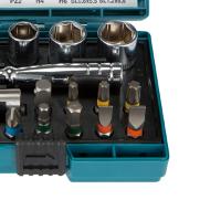 Kit de Bits e Soquetes 21 Peças com Chave Catraca B-54081 Makita