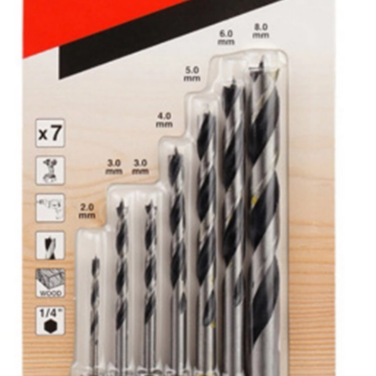 Kit de Brocas 3 Pontas para Madeira Hex 1/4" 7 Peças Makita - 5