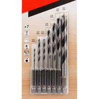 Kit de Brocas 3 Pontas para Madeira Hex 1/4" 7 Peças Makita