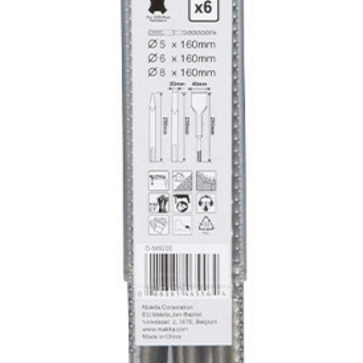 Conjunto de Brocas e Cinzeis Sds-Plus 6 Makita - 2