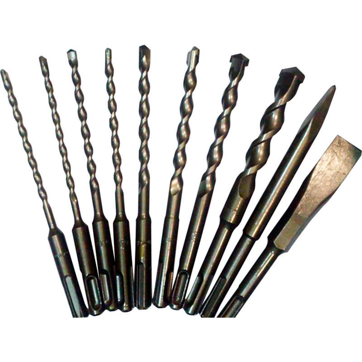 Kit Brocas Talhadeira Ponteiro SDS Plus 10 Peças D-46361 Makita - 1