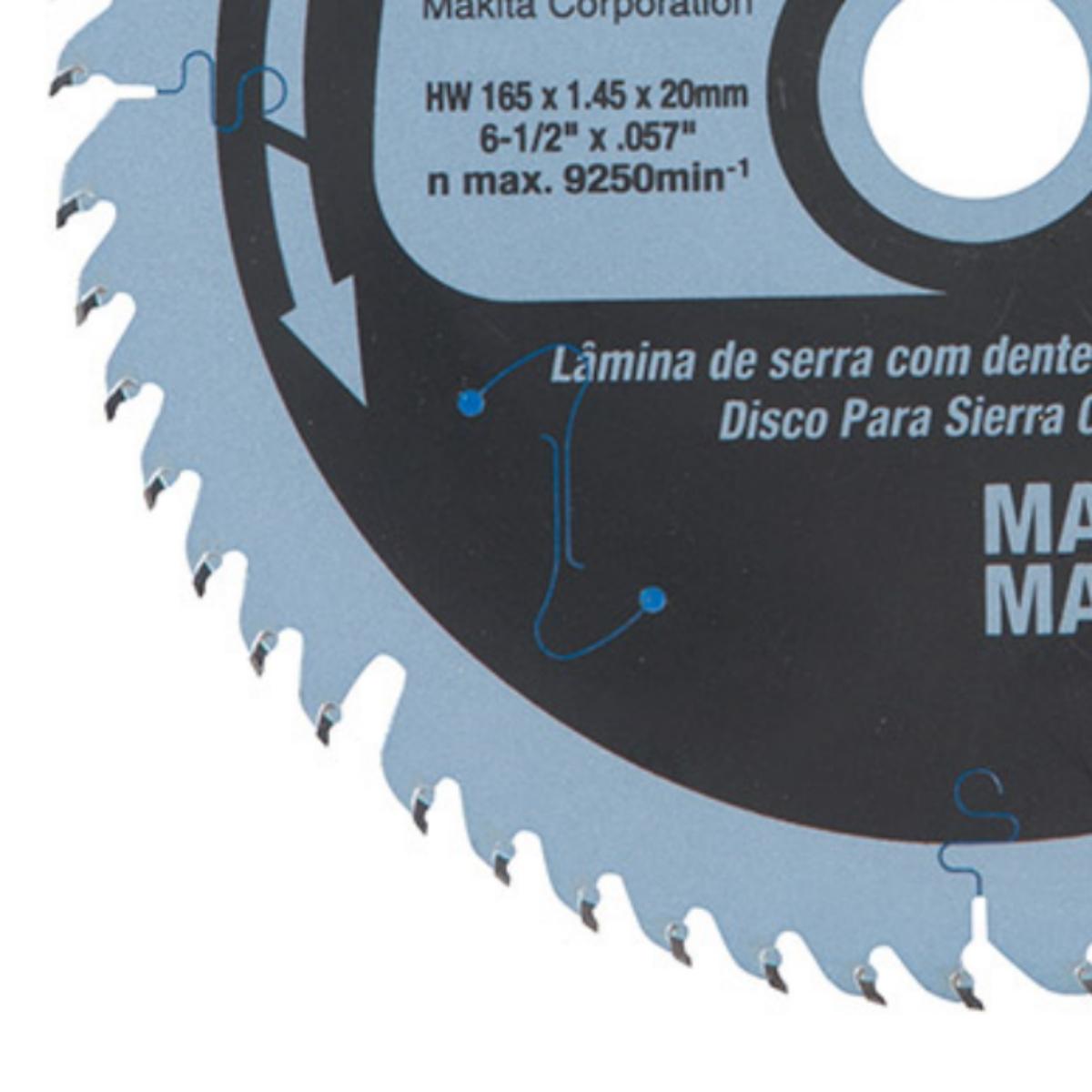 Disco Serra 60 Dentes 165 mm x 20 mm B-56904 Makita - 4