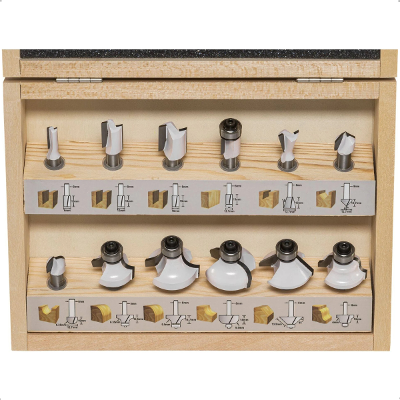 Kit Fresas Encaixe 1/4" 12 Peças D-53584 Makita