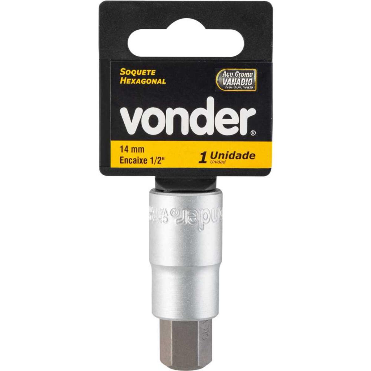 Soquete Hexagonal Encaixe 1/2'' 14 mm Vonder - 3