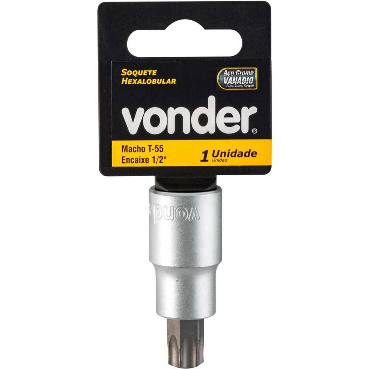 Soquete Hexalobular Encaixe 1/2'' T55 Vonder - 4