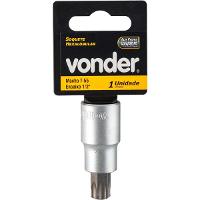 Soquete Hexalobular Encaixe 1/2'' T55 Vonder