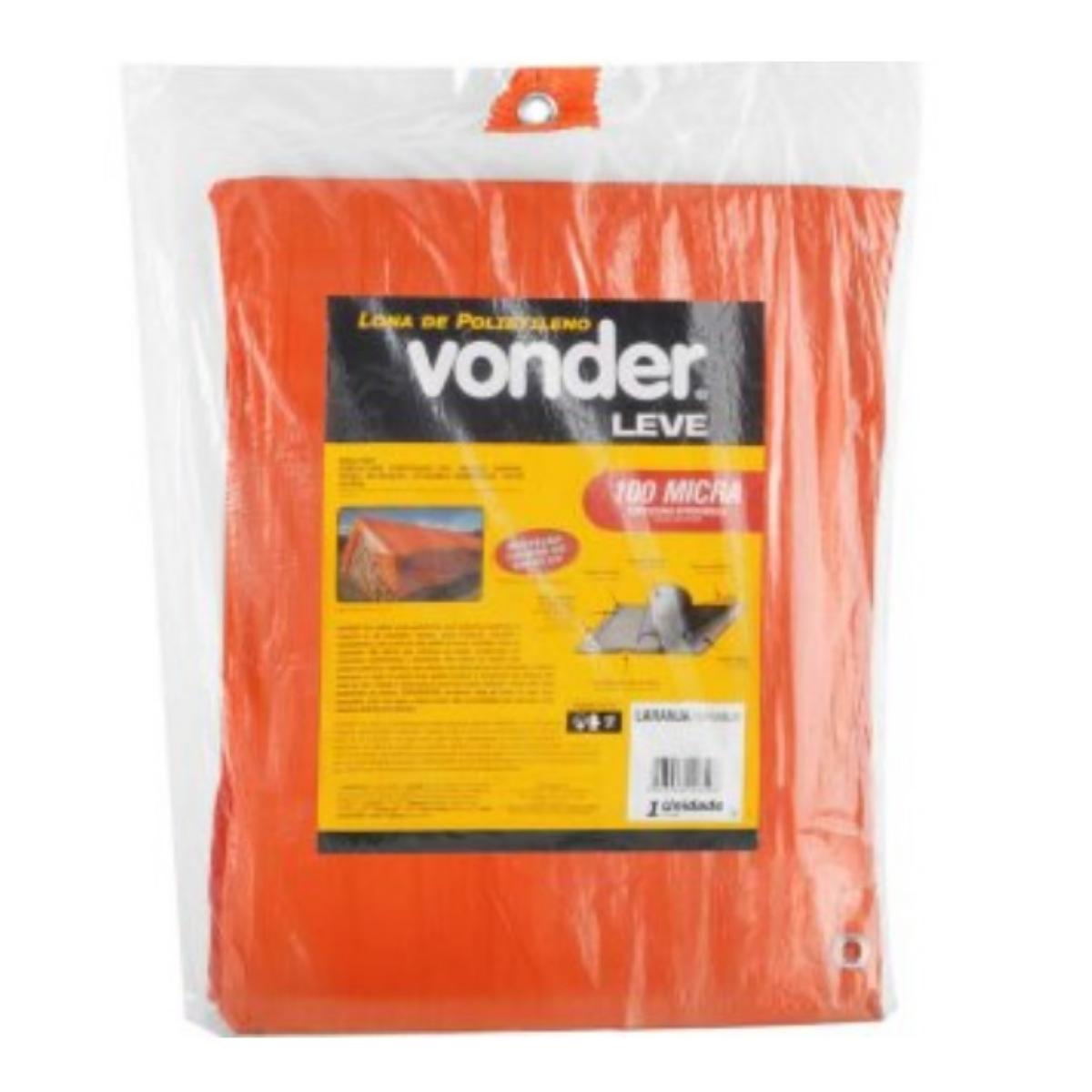 Lona 100 Micras Polietileno Laranja 7 x 4 Metros Vonder - 2