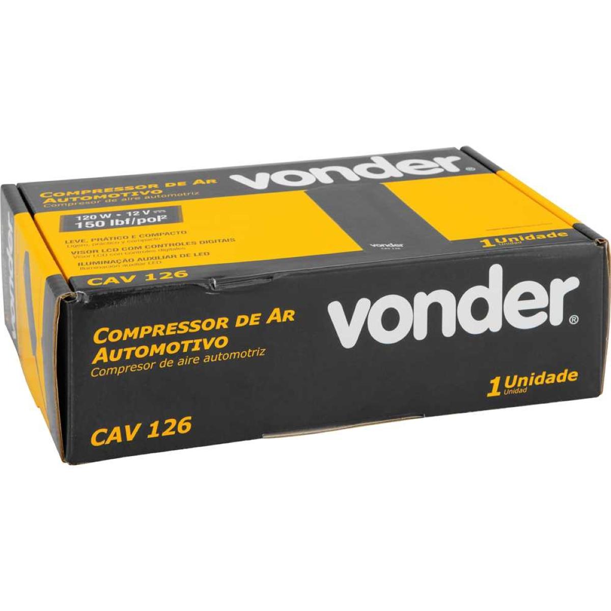 Compressor Automotivo 12V Portatil CAV 126 Vonder - 9