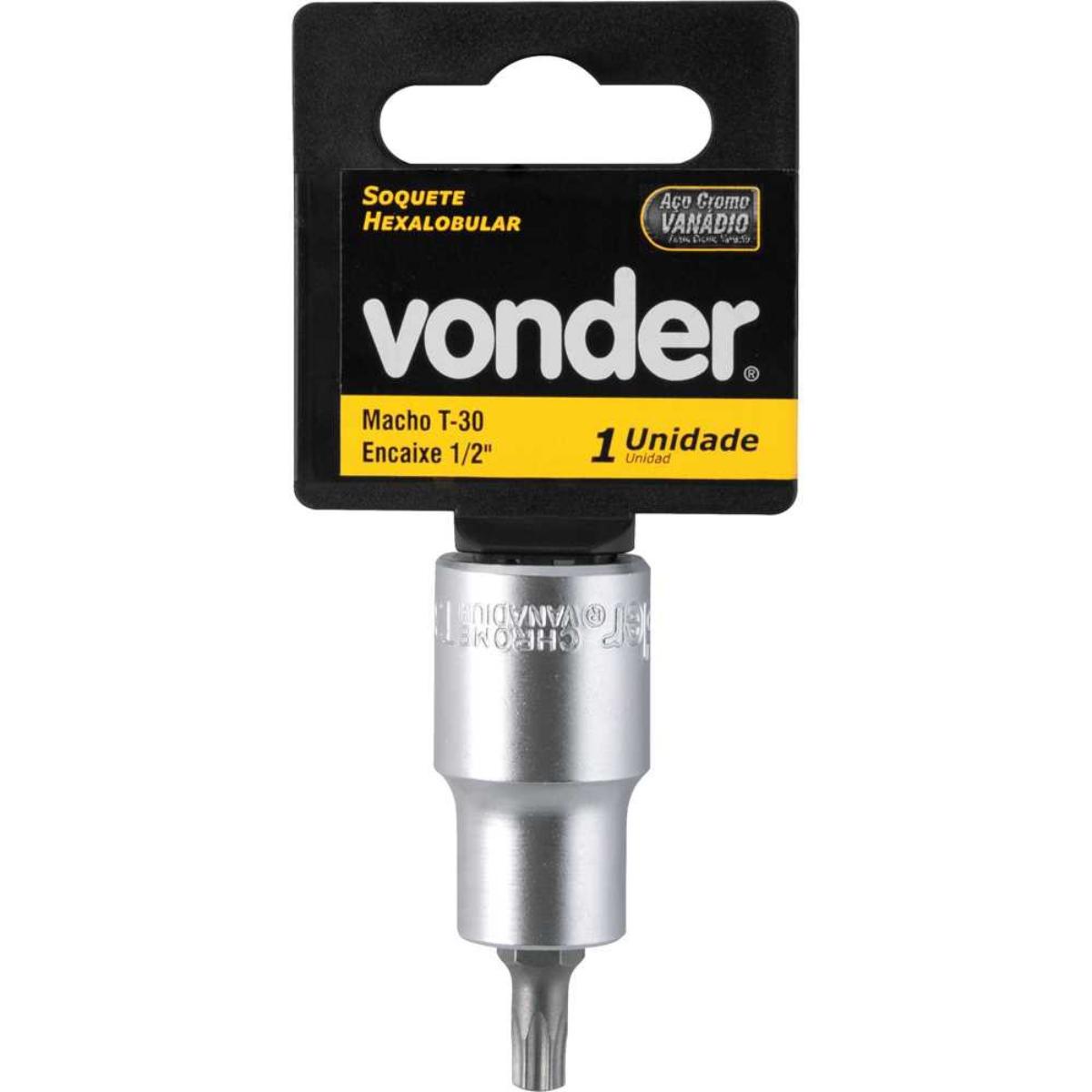 Soquete Hexalobular Encaixe 1/2'' T30 Vonder - 5